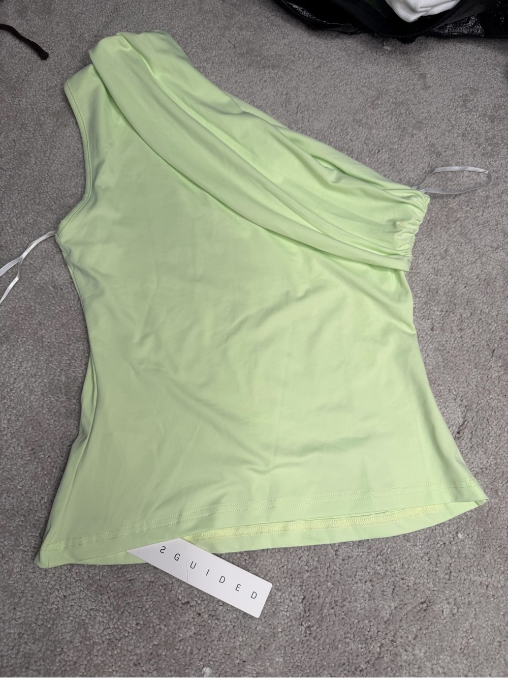 Missguided One-Shoulder Lime Green Top